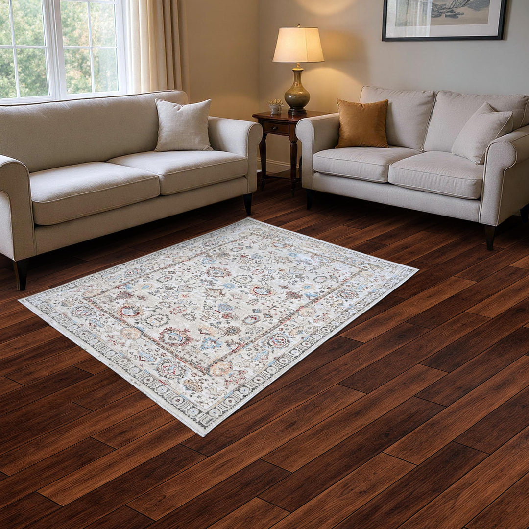 Multi Traditional Turkish Rug 5X8 ft