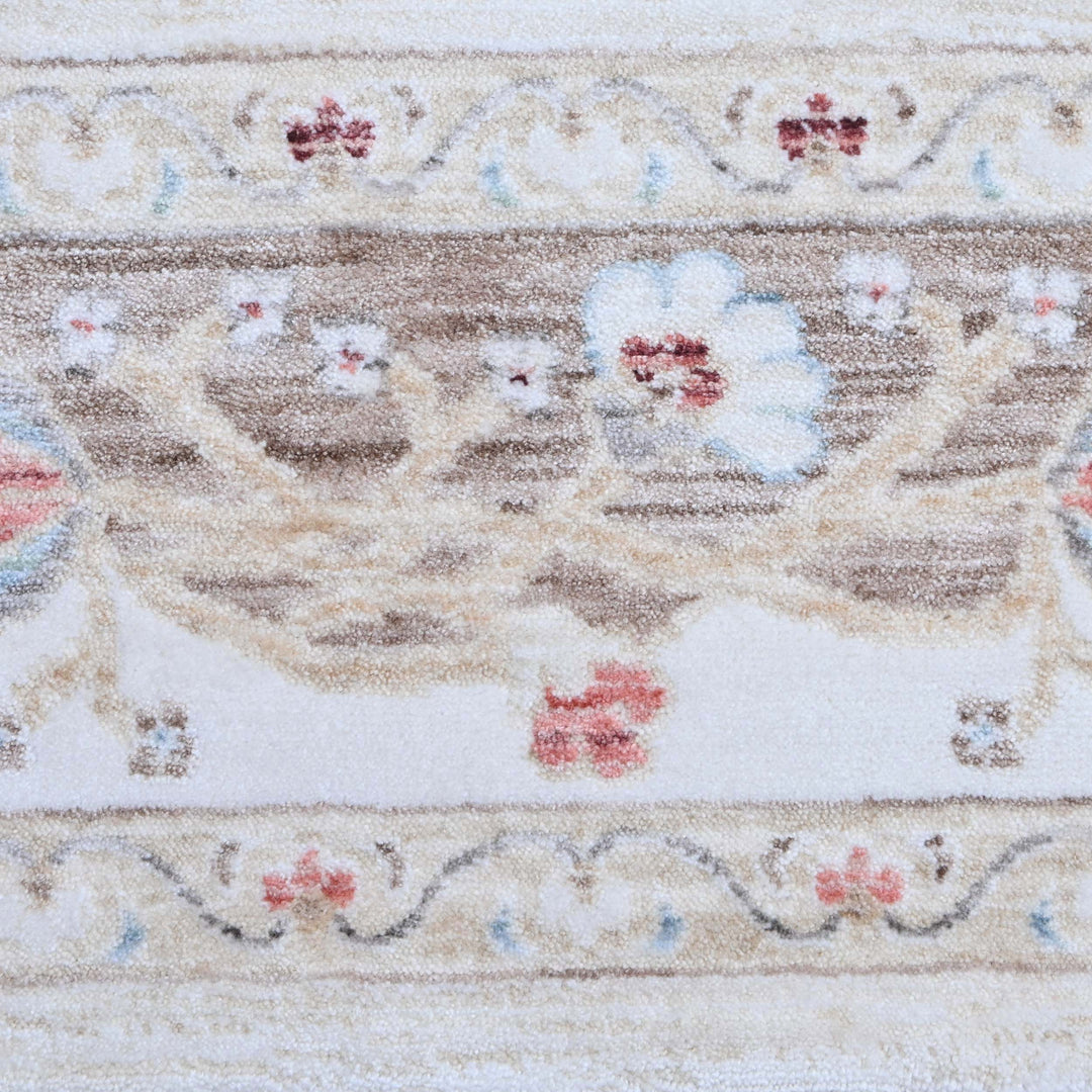 Off White Plain Turkish Rug 5X8 ft