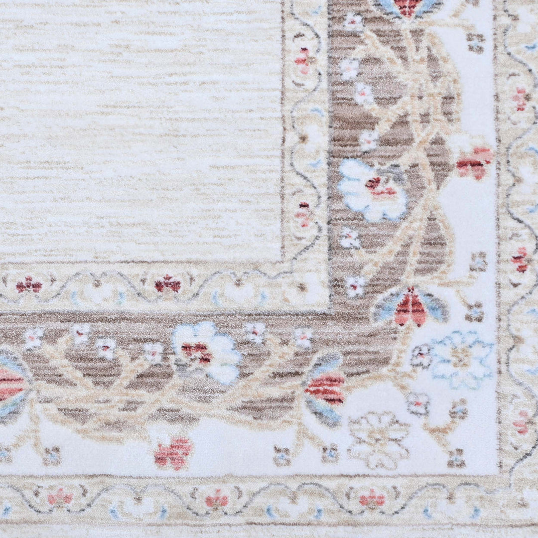 Off White Plain Turkish Rug 5X8 ft