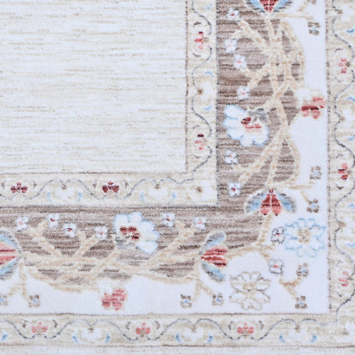 Off White Plain Turkish Rug 5X8 ft