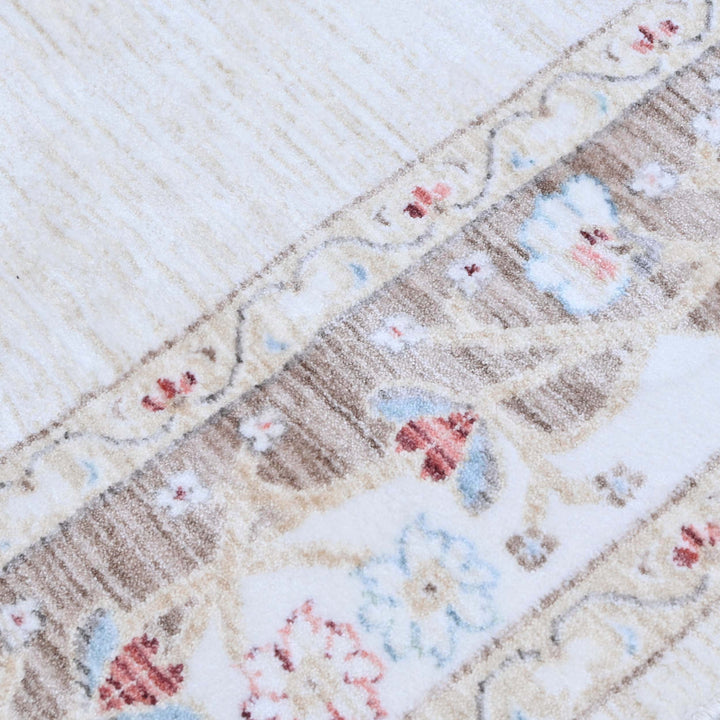 Off White Plain Turkish Rug 5X8 ft