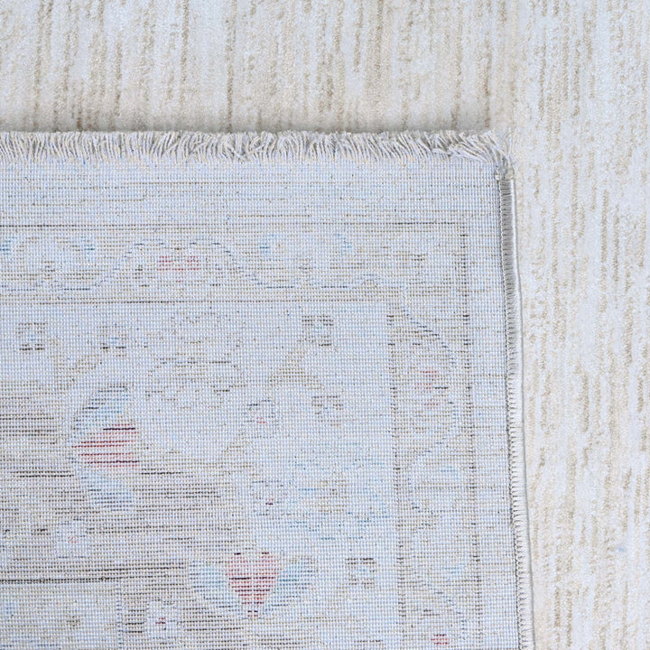 Off White Plain Turkish Rug 5X8 ft