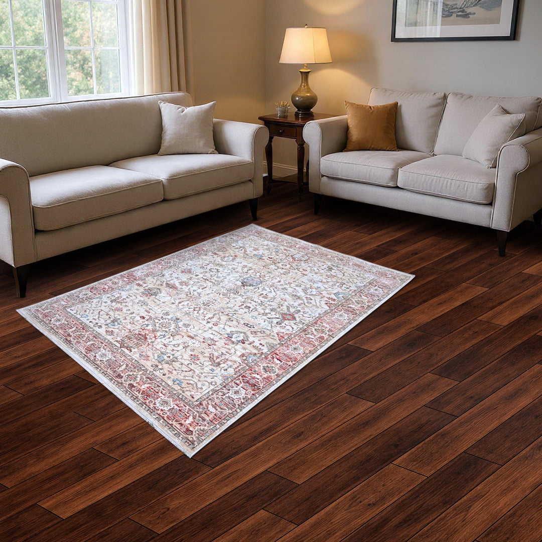 Multi Traditional Turkish Rug 5X8 ft