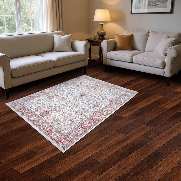 Multi Traditional Turkish Rug 5X8 ft