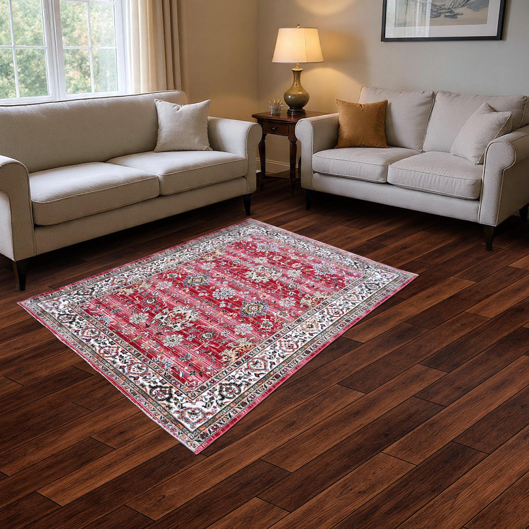 Multicolour Traditional Turkish Rug 5X8 ft