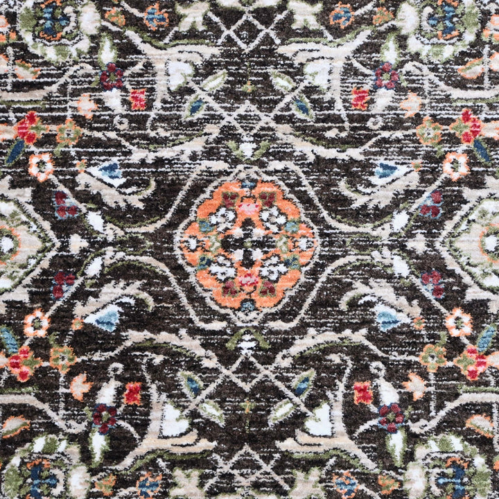 Black & Grey Abstract Turkish Rug 5X8 ft