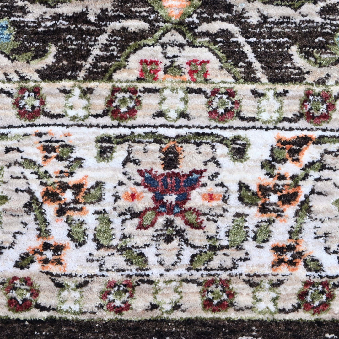 Black & Grey Abstract Turkish Rug 5X8 ft