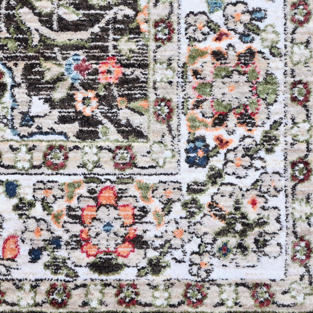 Black & Grey Abstract Turkish Rug 5X8 ft