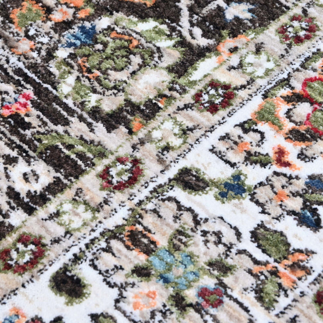 Black & Grey Abstract Turkish Rug 5X8 ft