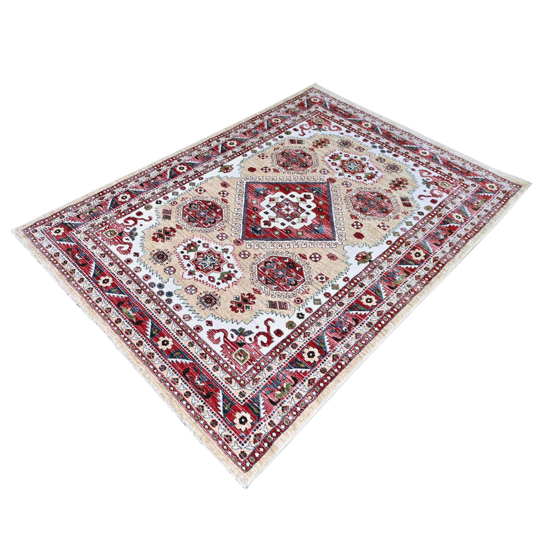 Rust & Beige Turkish Rug 5X8 ft