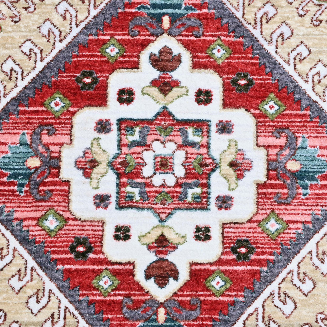 Rust & Beige Turkish Rug 5X8 ft