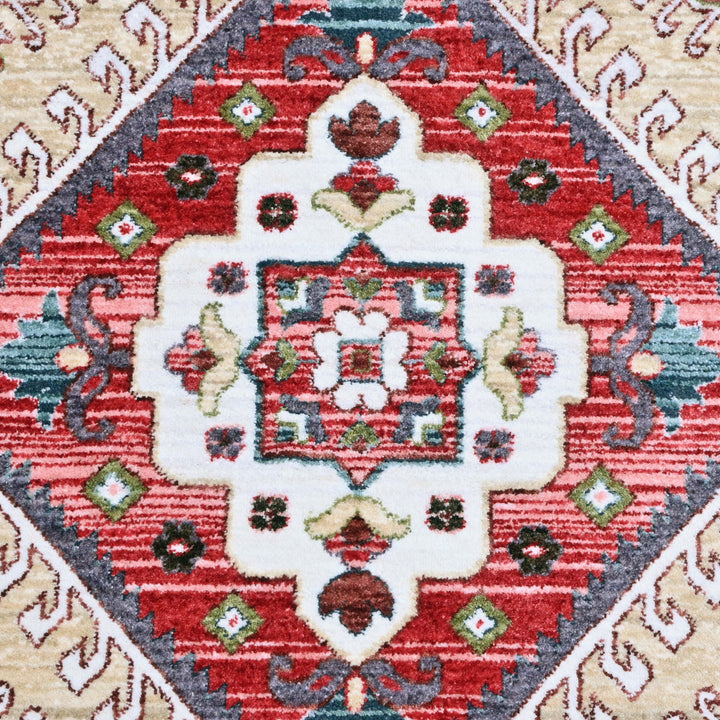 Rust & Beige Turkish Rug 5X8 ft