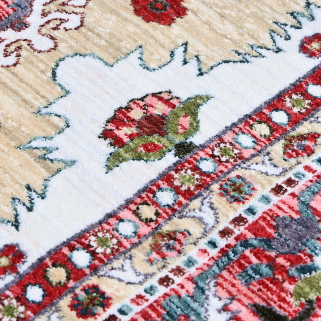 Rust & Beige Turkish Rug 5X8 ft