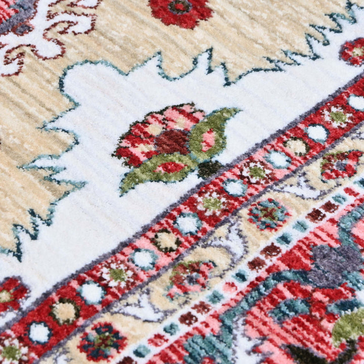 Rust & Beige Turkish Rug 5X8 ft