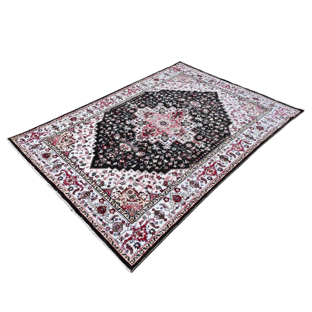 Brown & Rust Abstract Turkish Rug 5X8 ft