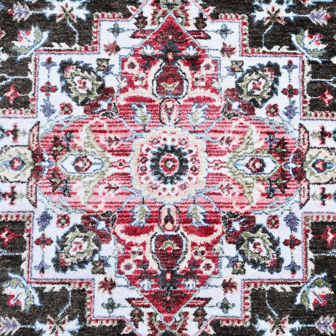 Brown & Rust Abstract Turkish Rug 5X8 ft