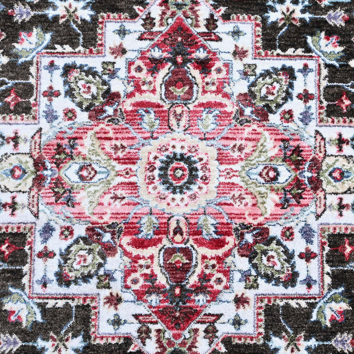 Brown & Rust Abstract Turkish Rug 5X8 ft