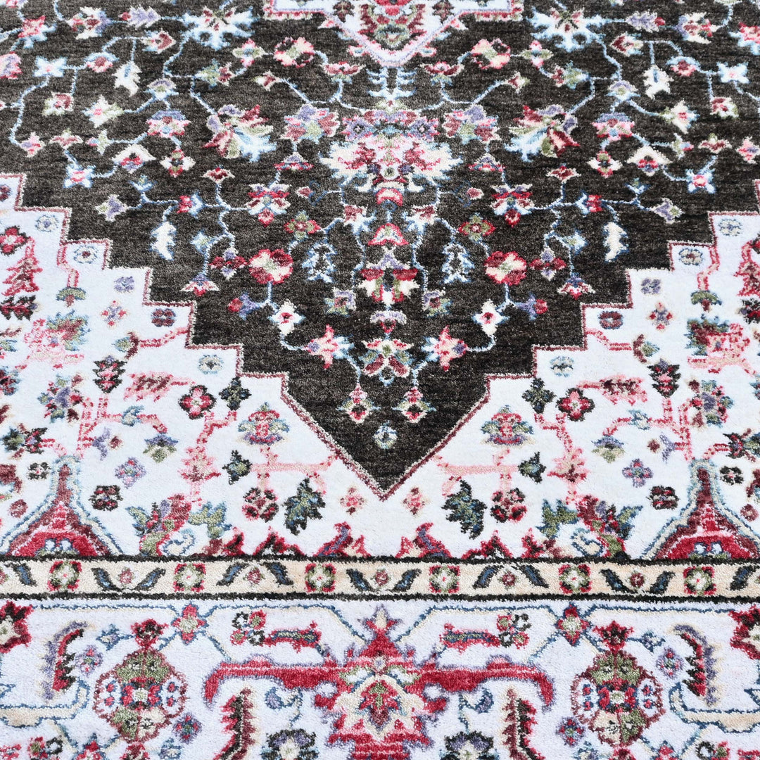 Brown & Rust Abstract Turkish Rug 5X8 ft
