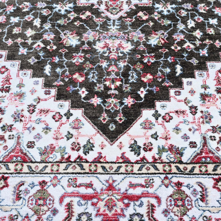 Brown & Rust Abstract Turkish Rug 5X8 ft