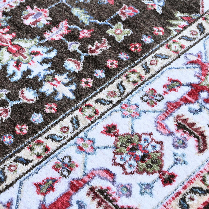 Brown & Rust Abstract Turkish Rug 5X8 ft