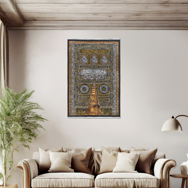 Khana Ka'abah Door Persian Handmade  Wall Hanging 3x5 FT