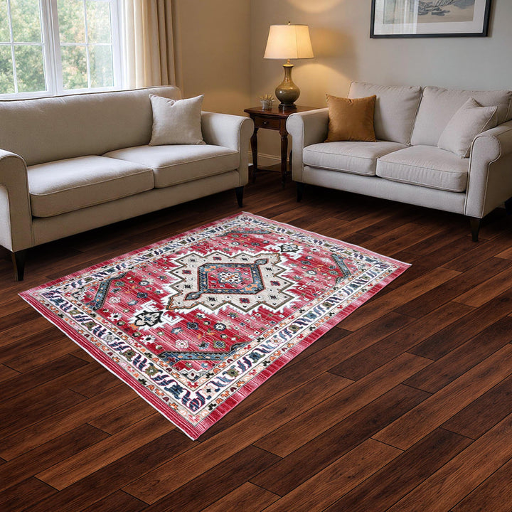 Multi traditional Floral Turkish Rug 5X8 ft
