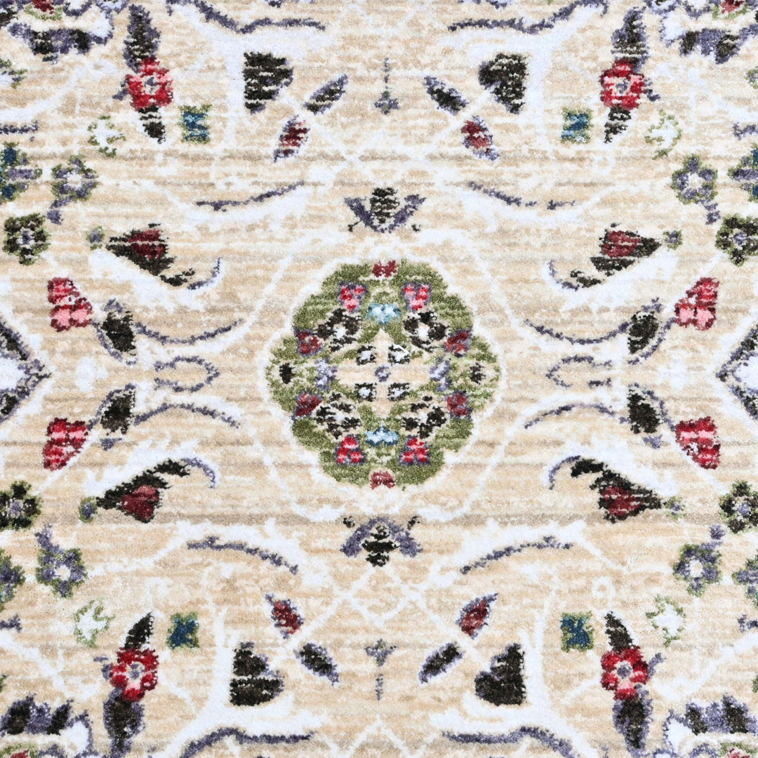 Beige Abstract Turkish Rug 5X8 ft