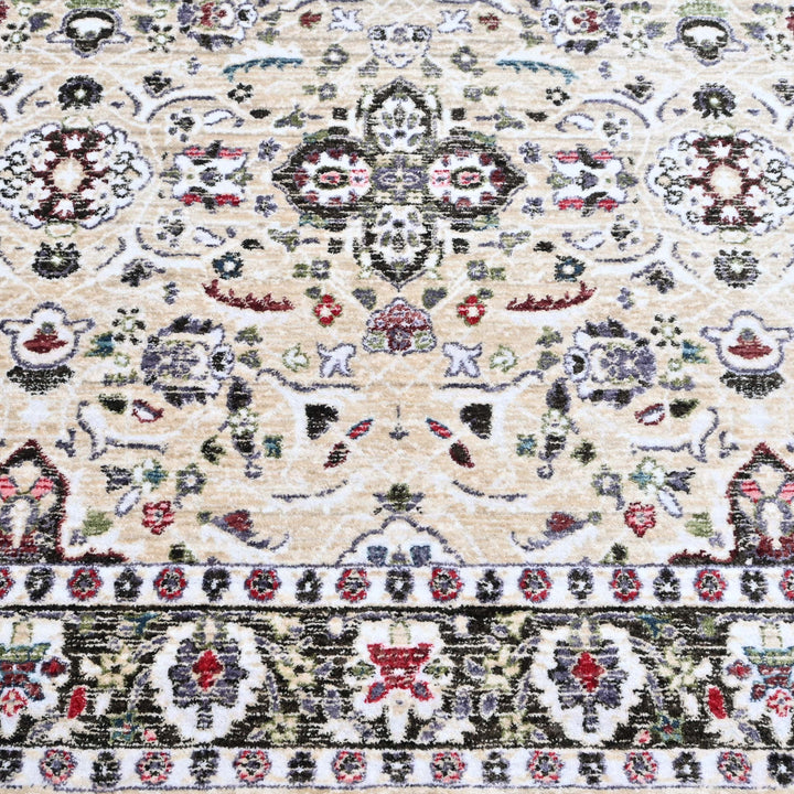 Beige Abstract Turkish Rug 5X8 ft