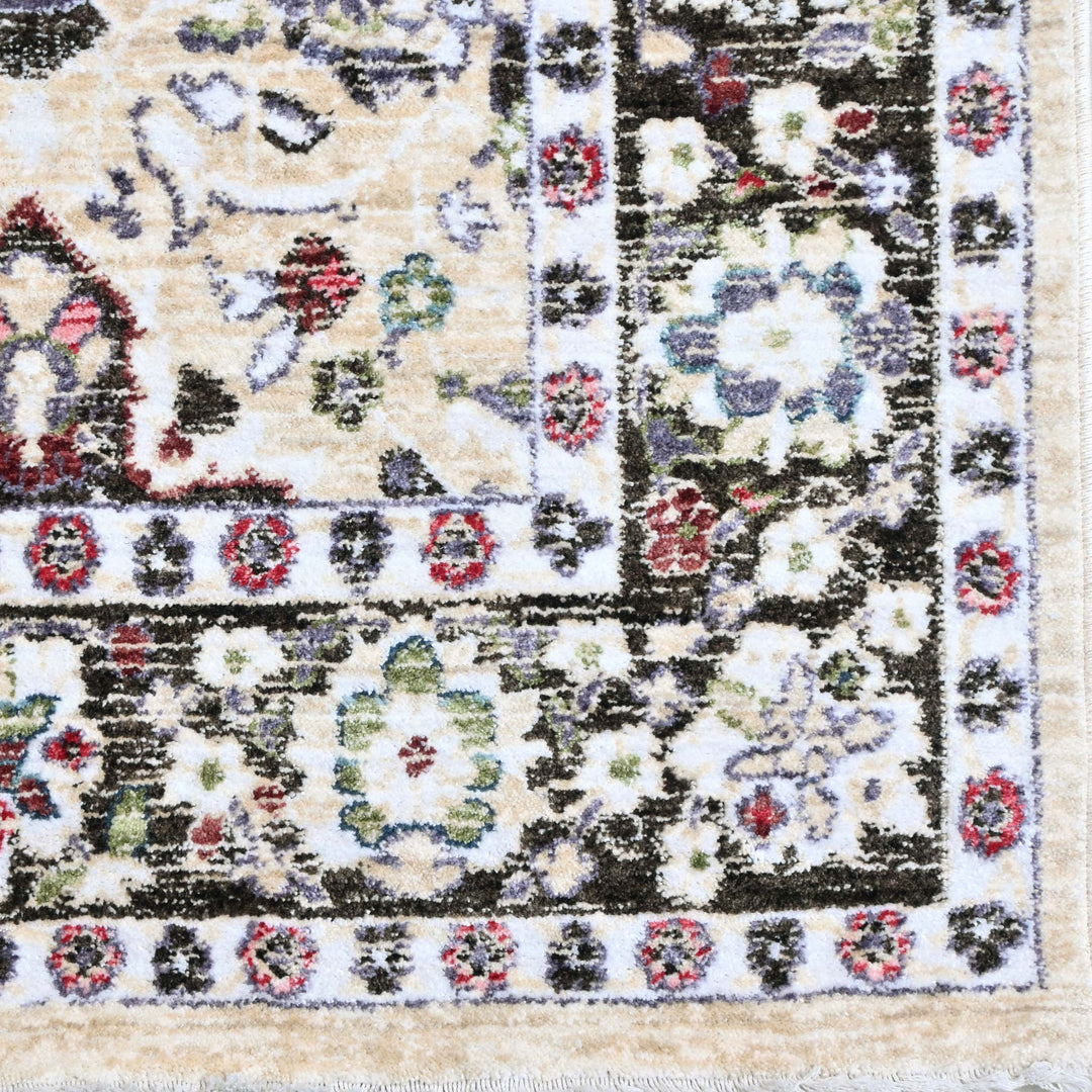 Beige Abstract Turkish Rug 5X8 ft