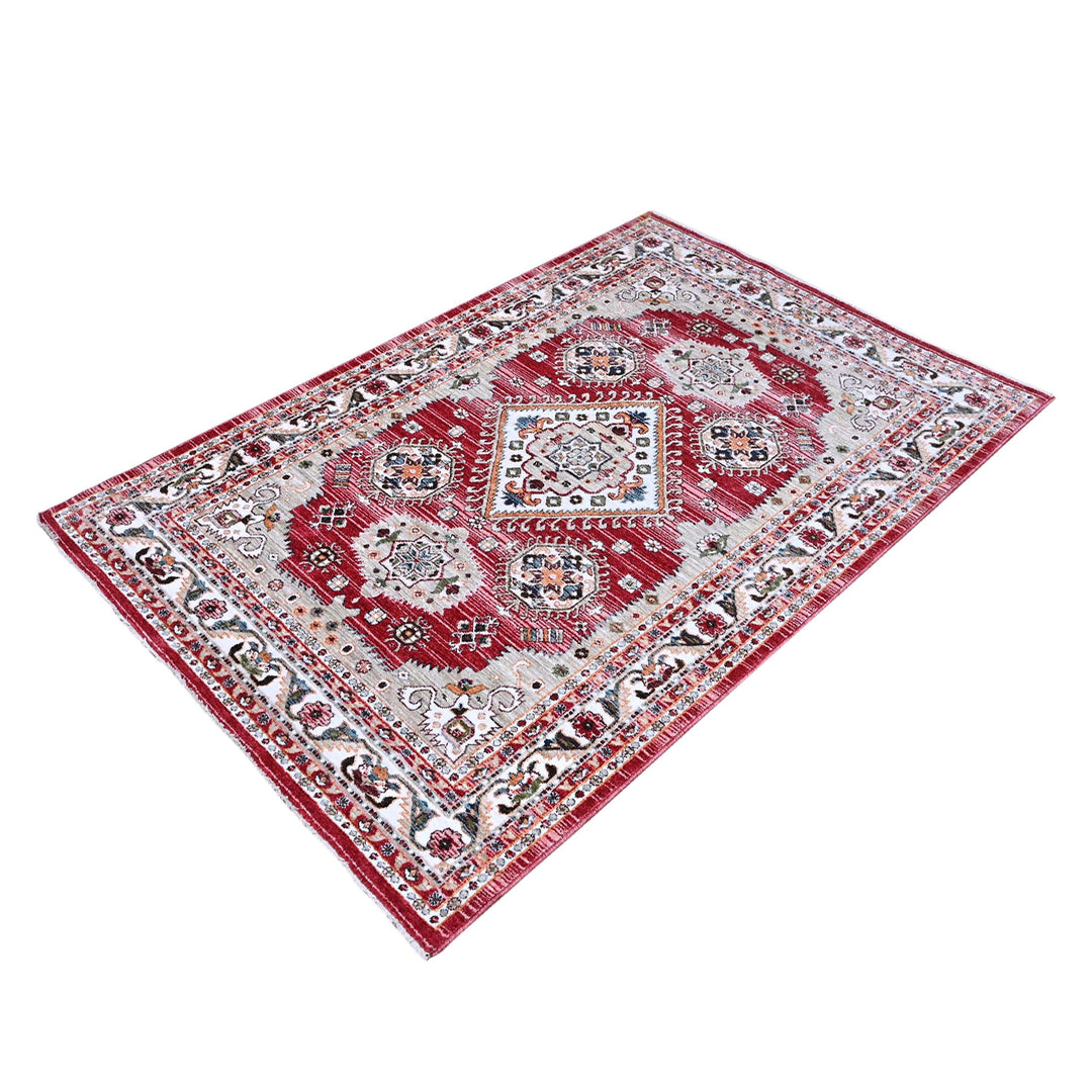 Rust Traditional Turkish Rug 4x6 Ft