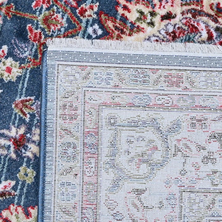 Blue Floral Turkish Rug 4x6 Ft