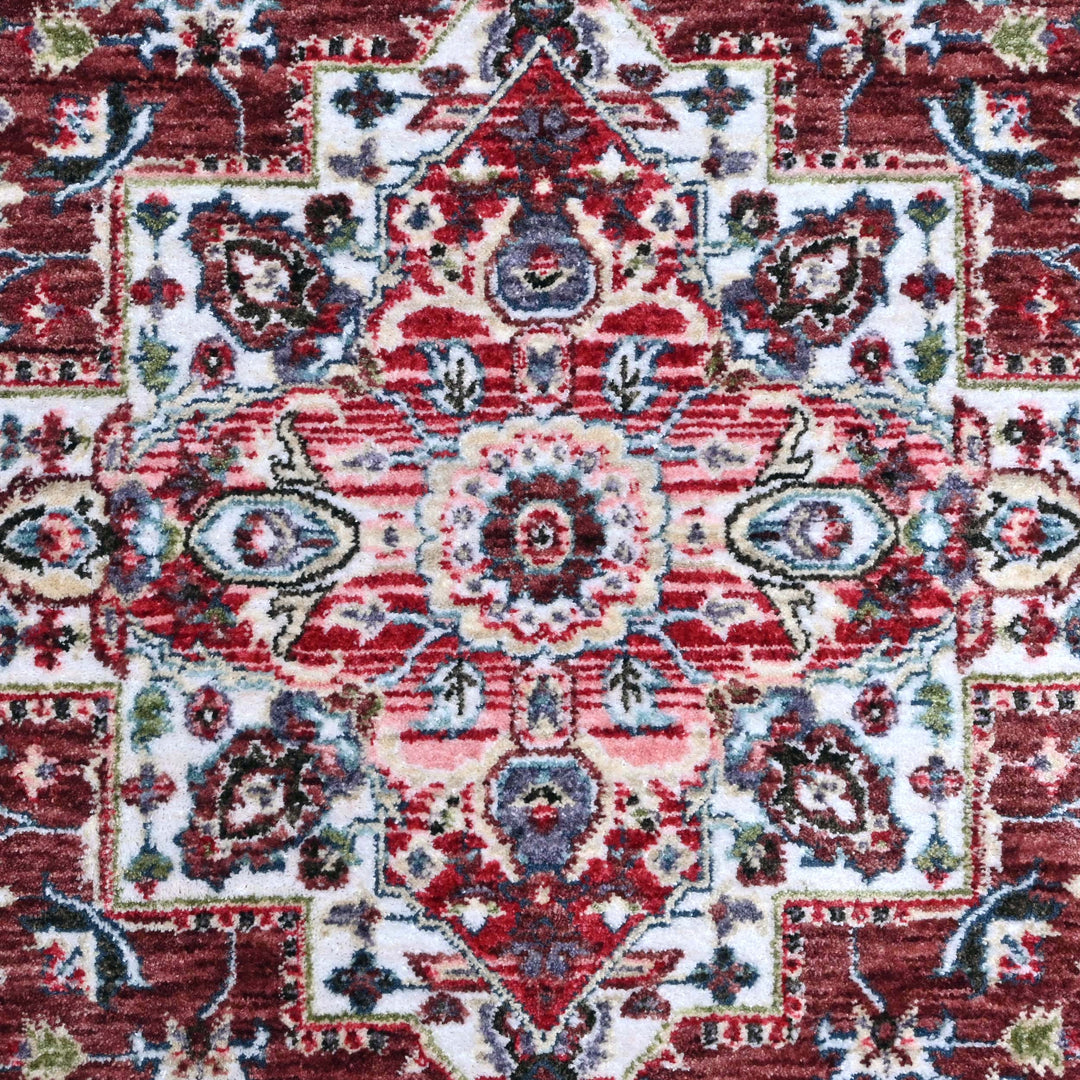 Deep Maroon Traditional Turkish Rug 4x6 Ft