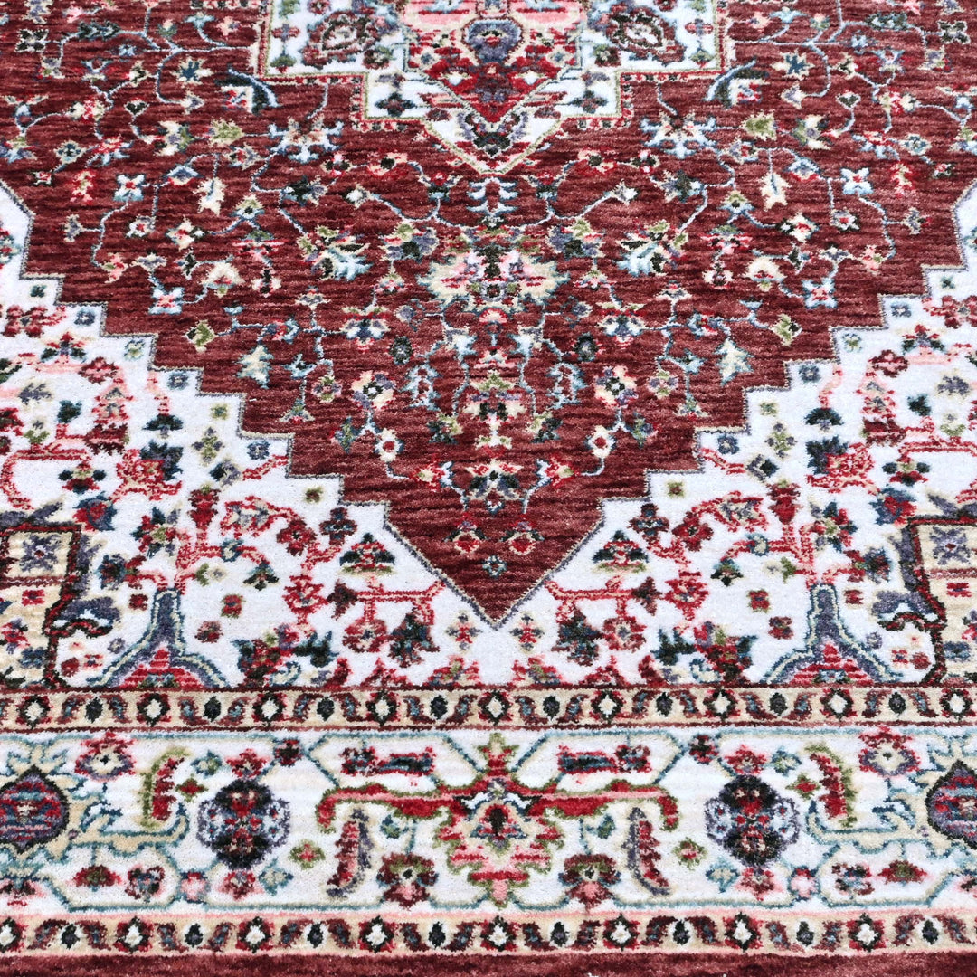 Deep Maroon Traditional Turkish Rug 4x6 Ft