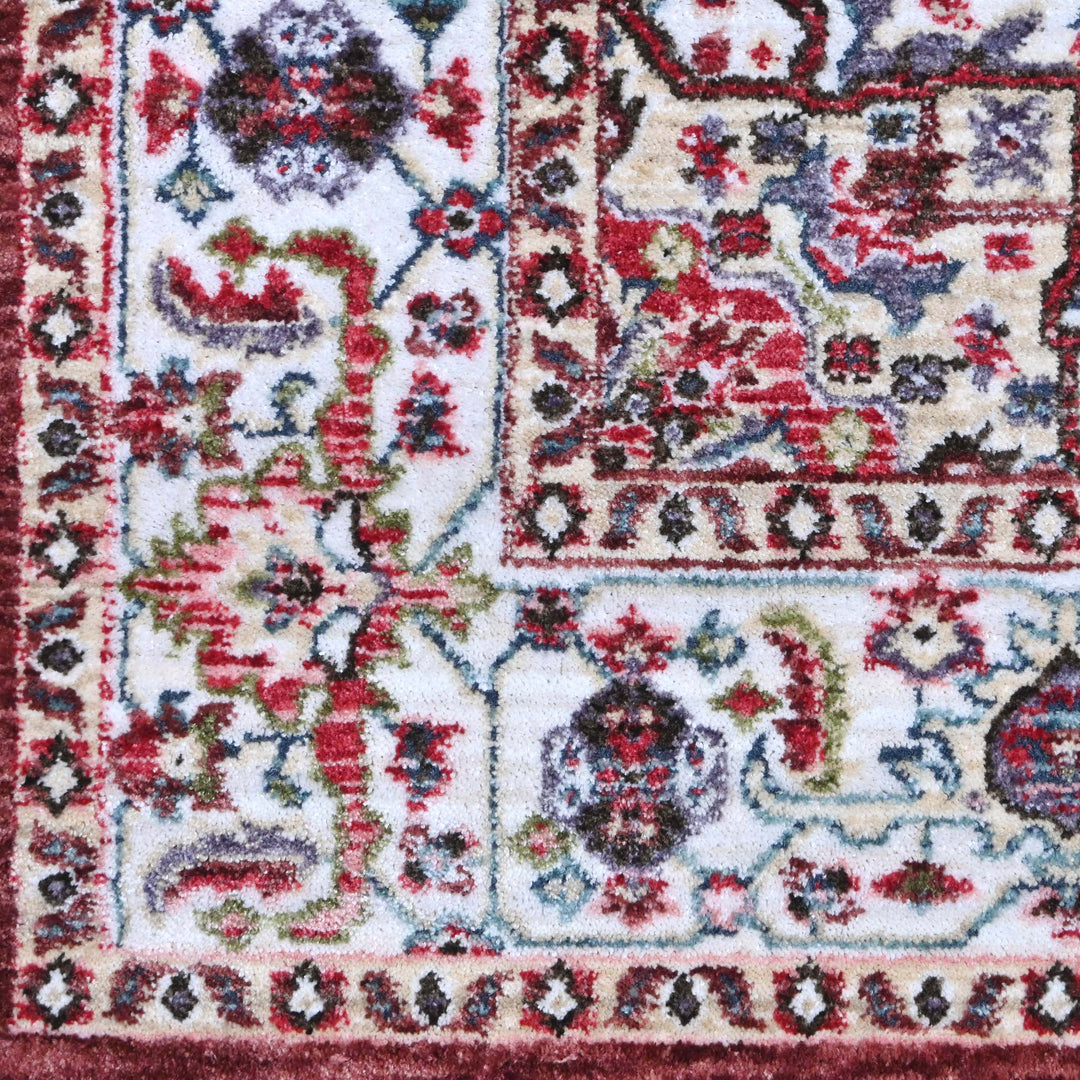 Deep Maroon Traditional Turkish Rug 4x6 Ft