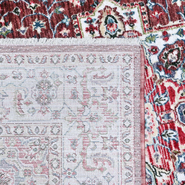 Deep Maroon Traditional Turkish Rug 4x6 Ft