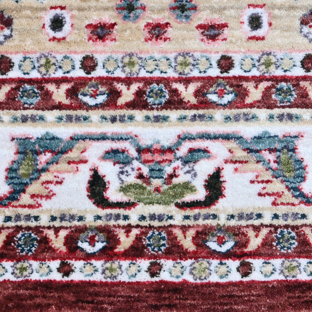 Rust Floral Turkish Rug 4x6 Ft