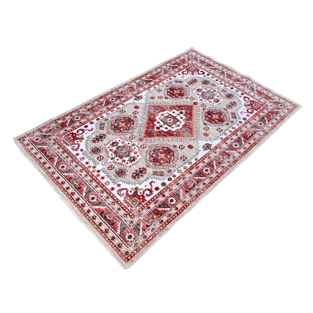 Multi Floral Turkish Rug 4x6 Ft