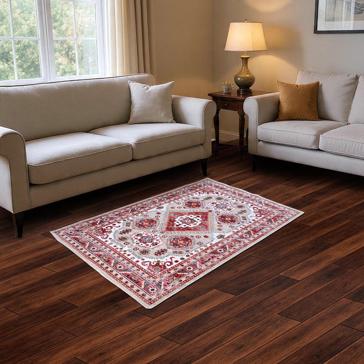 Multi Floral Turkish Rug 4x6 Ft