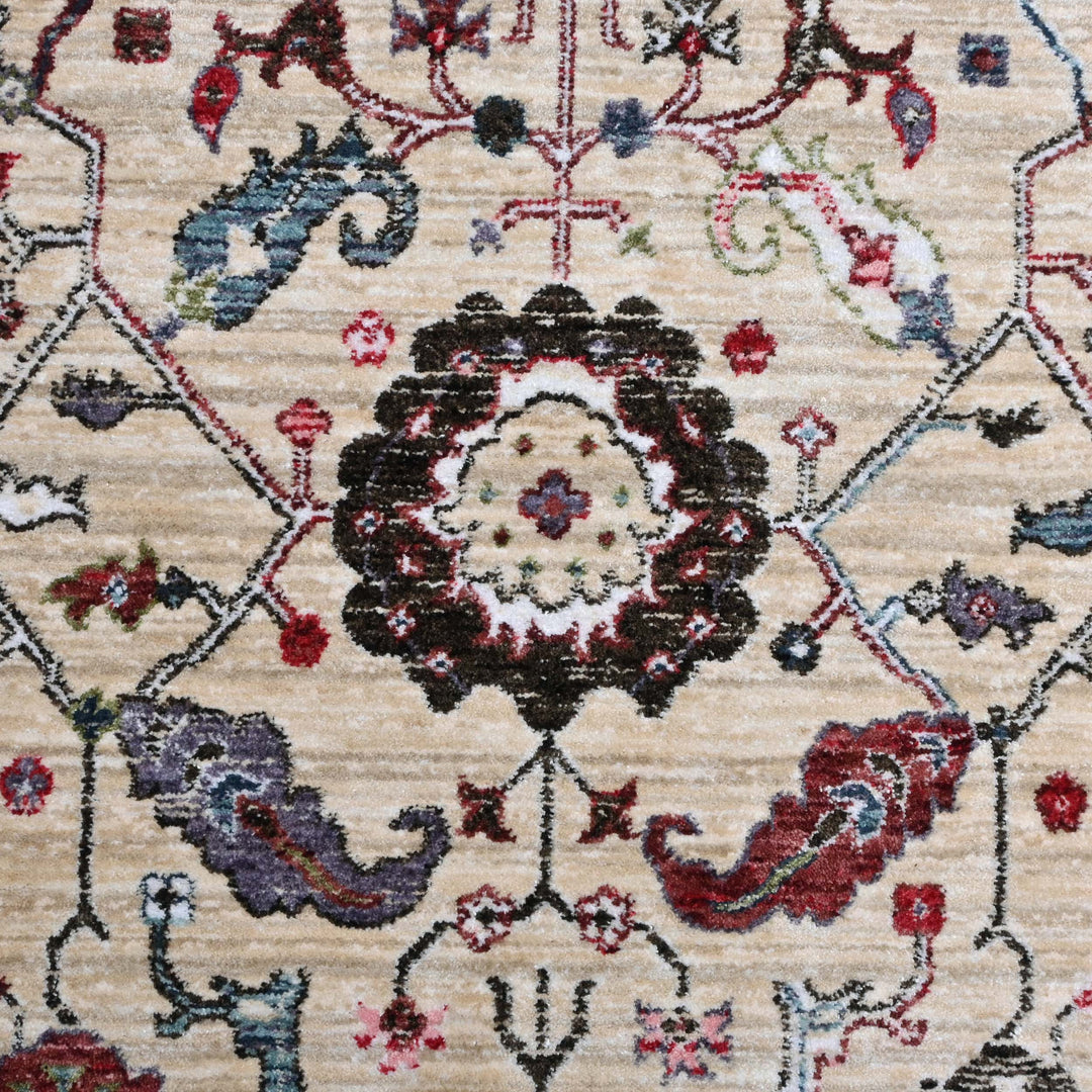 Beige Traditional Turkish Rug 4x6 Ft