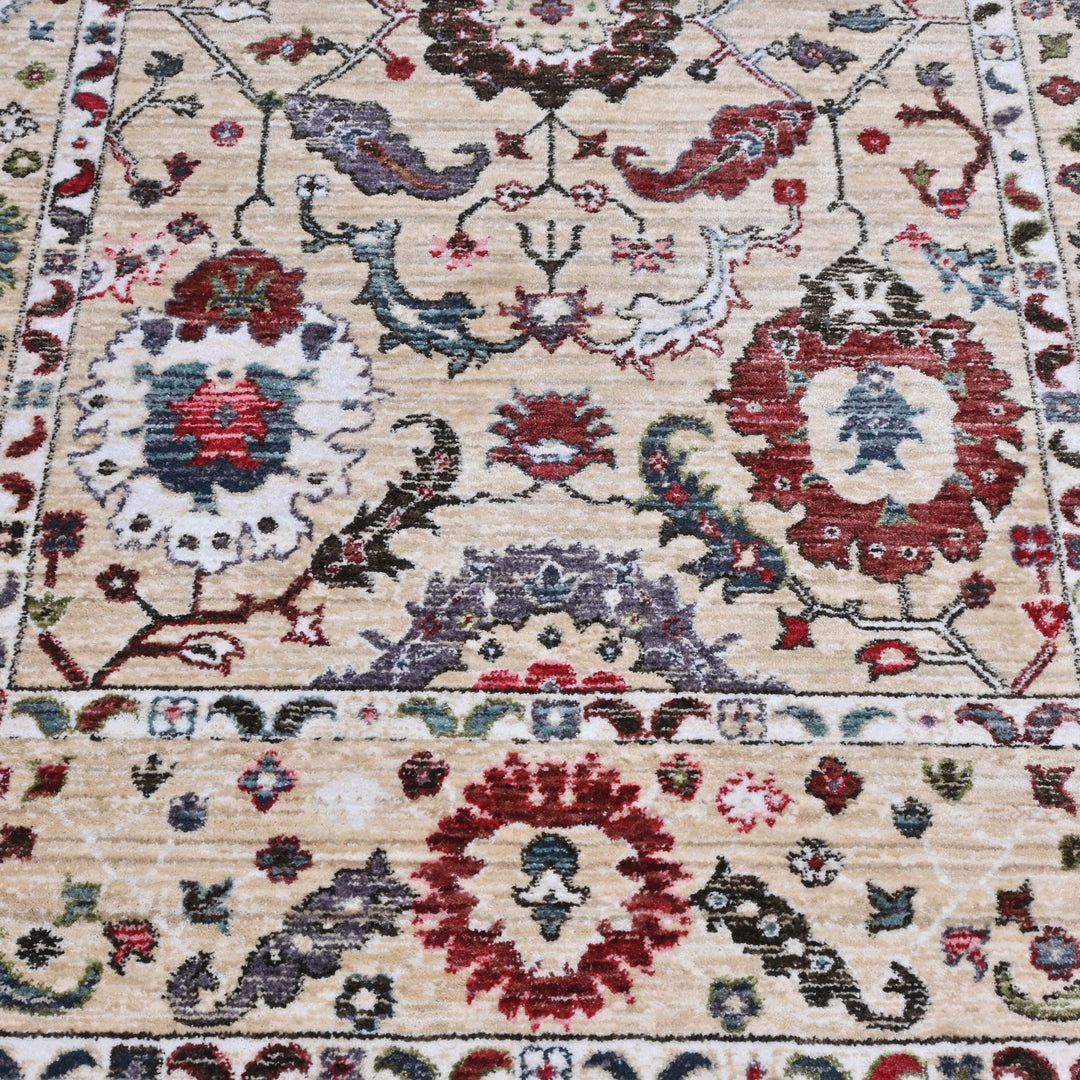 Beige Traditional Turkish Rug 4x6 Ft