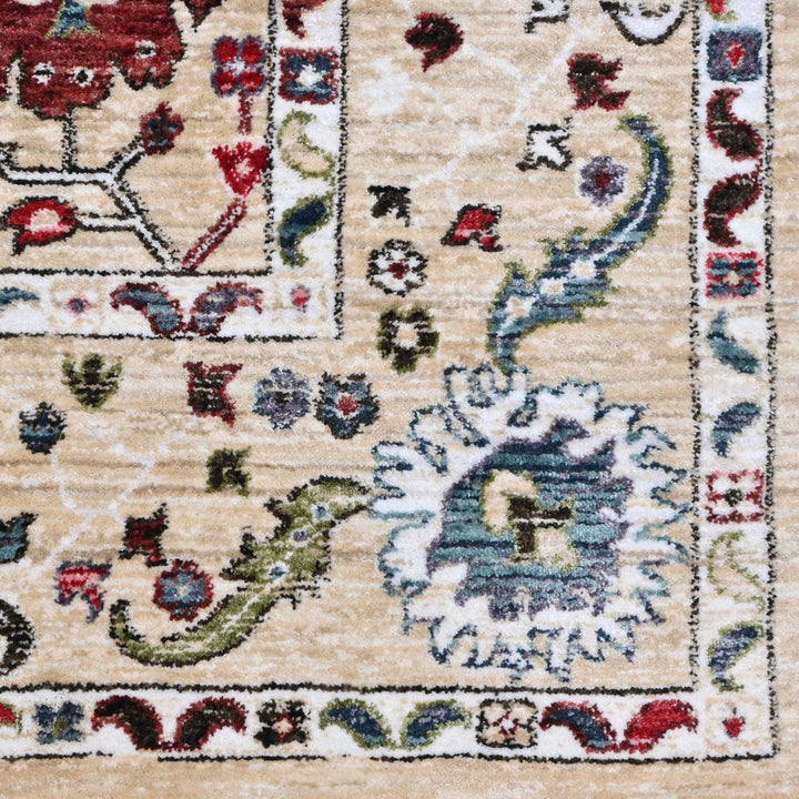 Beige Traditional Turkish Rug 4x6 Ft