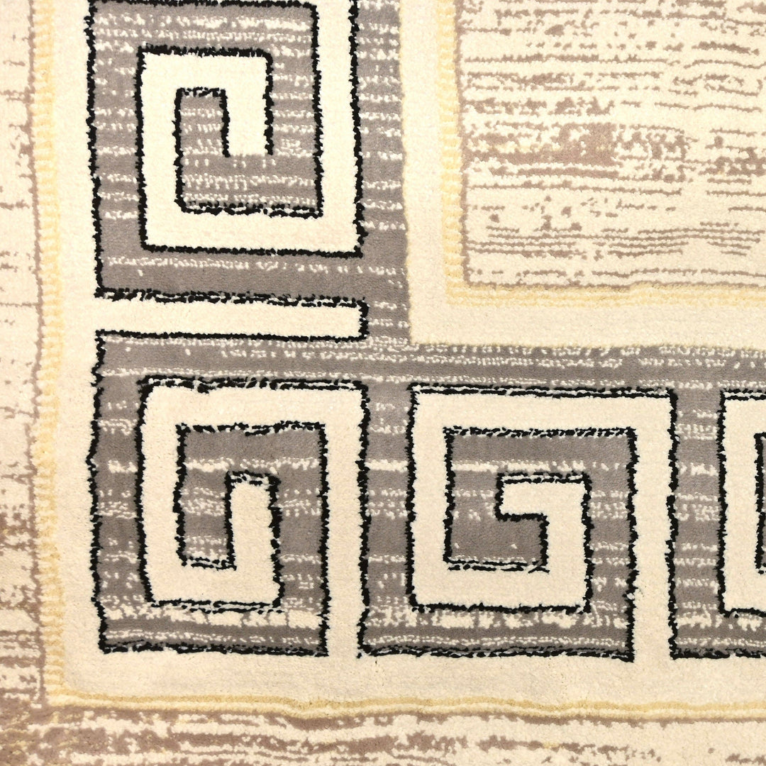 Beige Plain Turkish Rug 7x10 ft