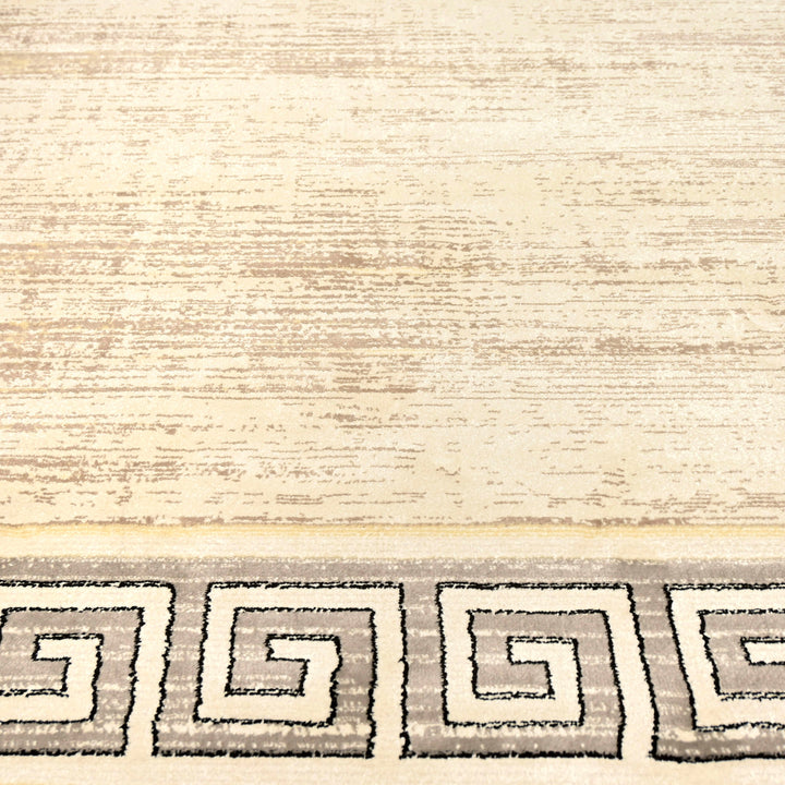 Beige Plain Turkish Rug 7x10 ft