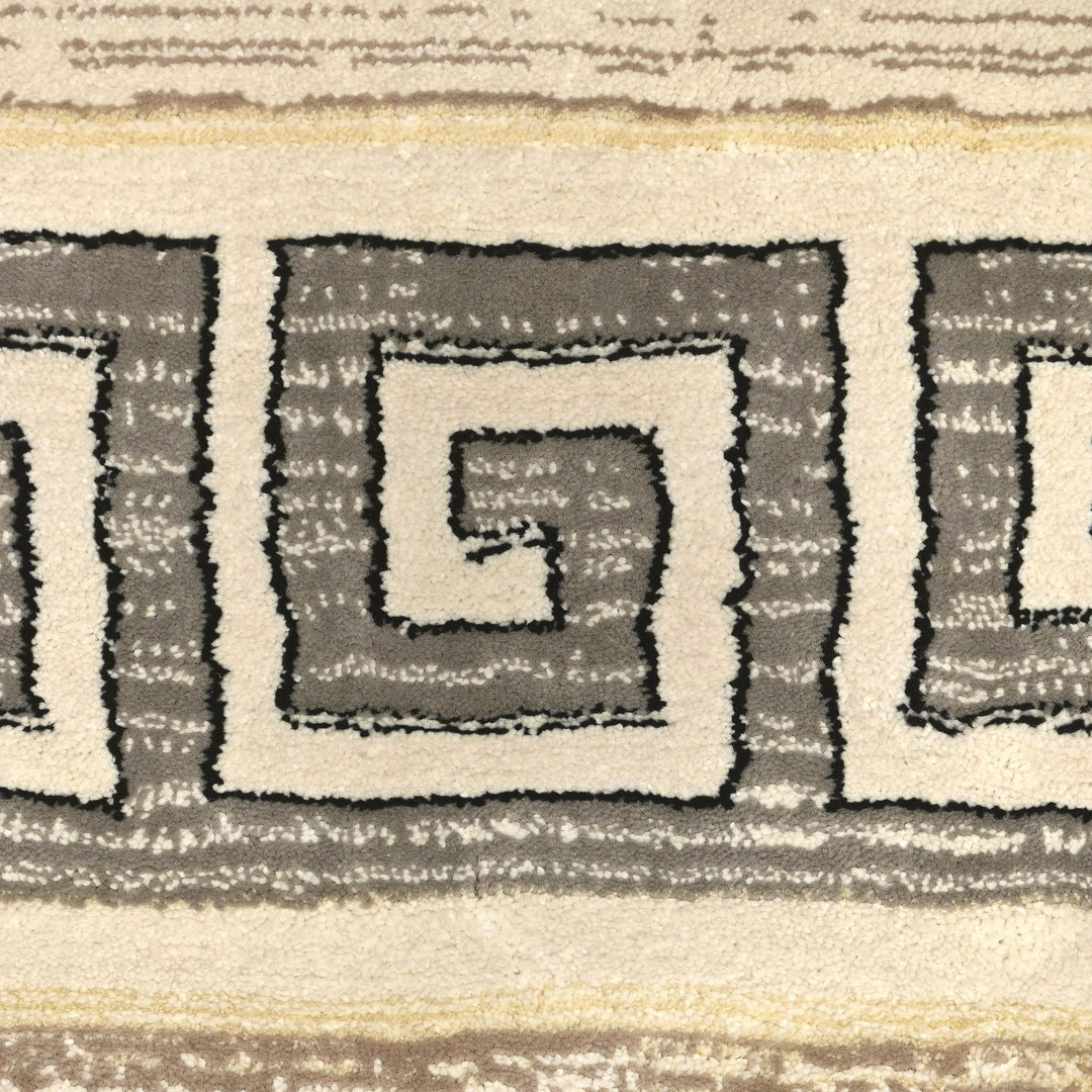 Beige Plain Turkish Rug 7x10 ft