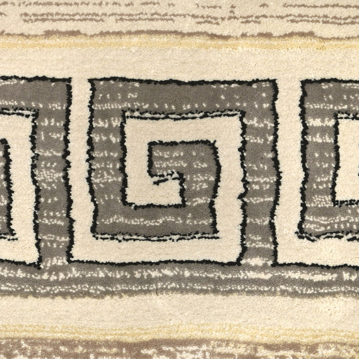 Beige Plain Turkish Rug 7x10 ft