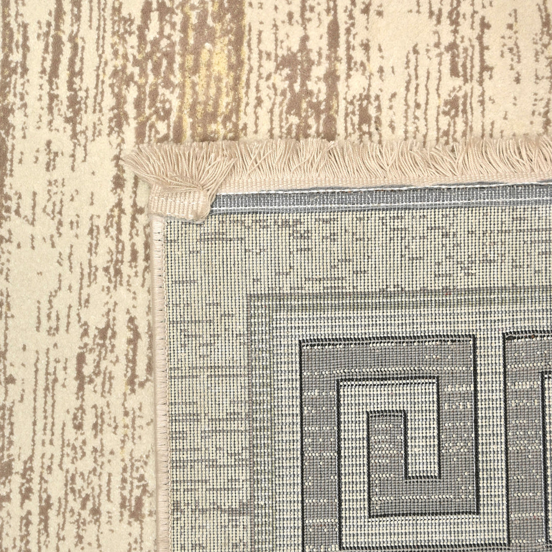 Beige Plain Turkish Rug 7x10 ft