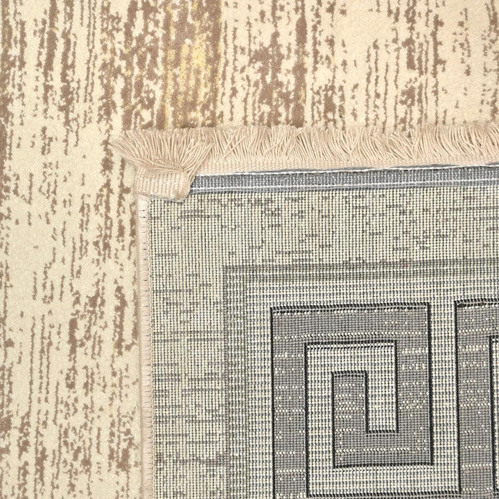 Beige Plain Turkish Rug 7x10 ft