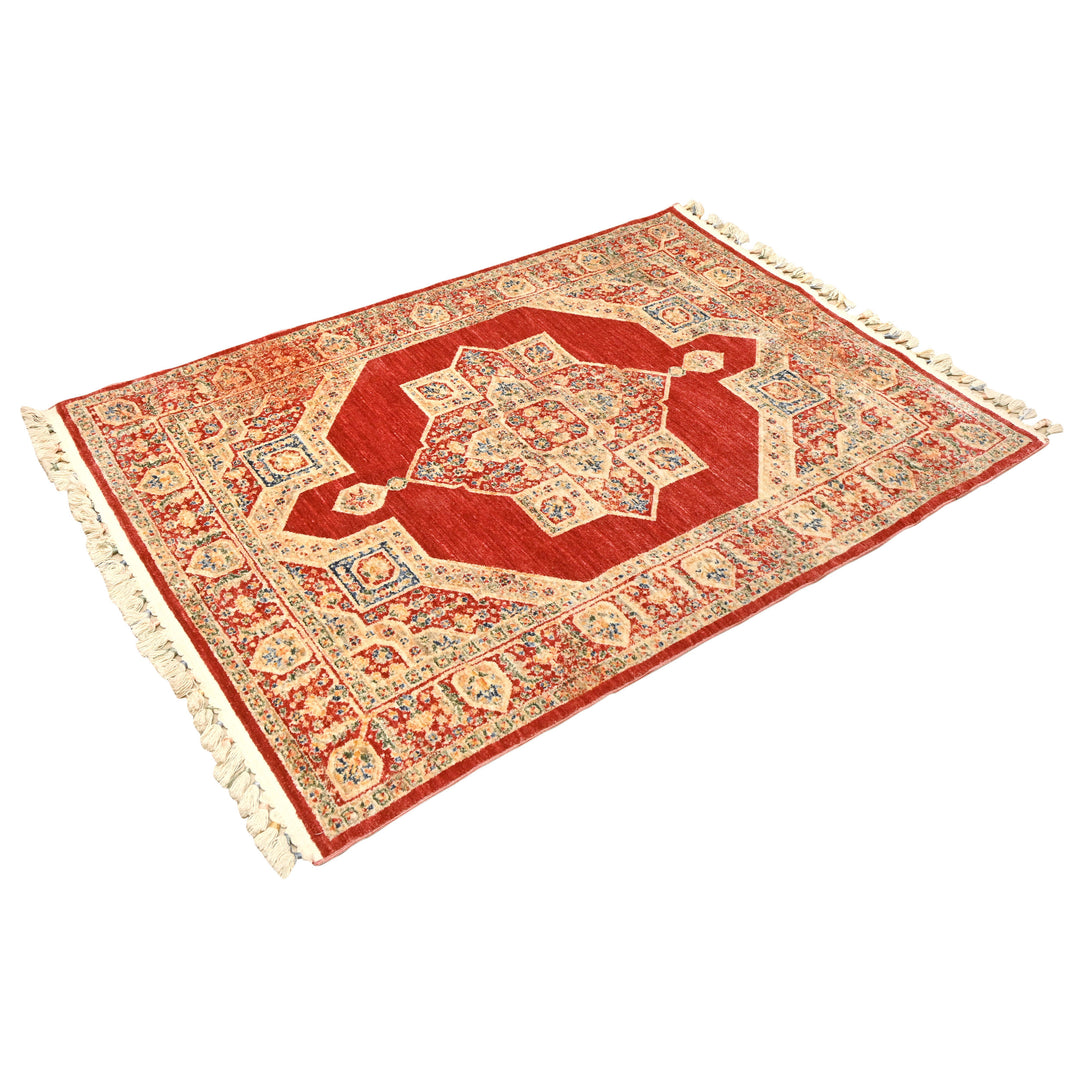 Rust Traditional Turkish Rug 4X6 Ft