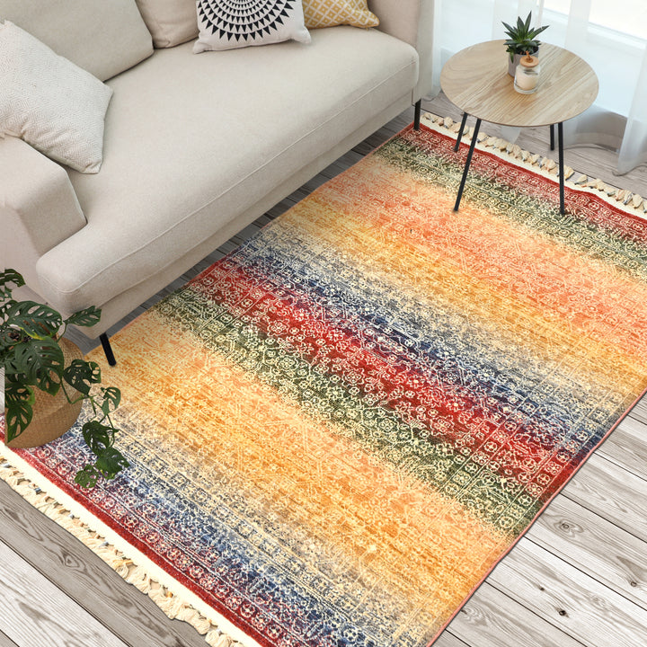 Multi Splash Turkish Rug 4X6 Ft