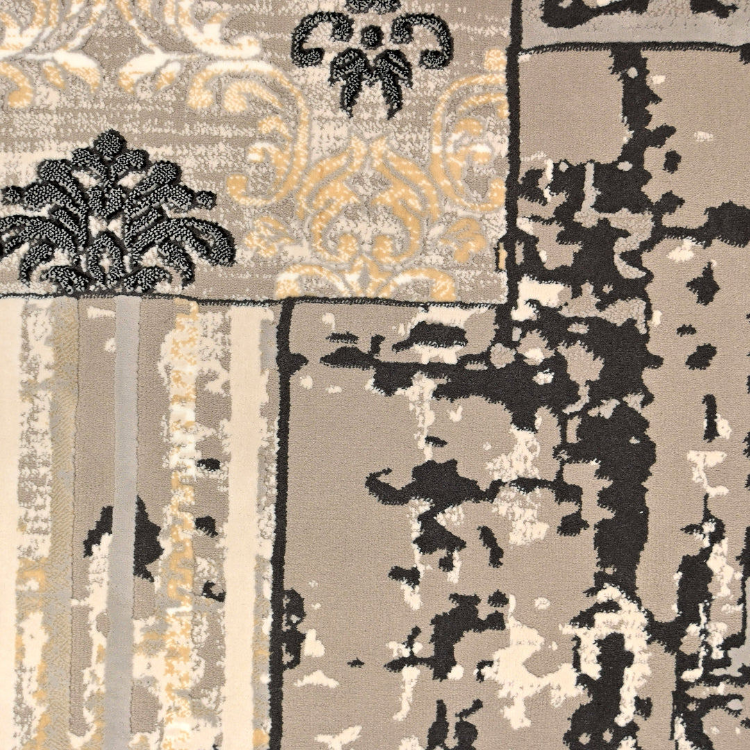 Beige Floral Turkish Rug 4x6 ft